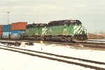 Stack train rolls east